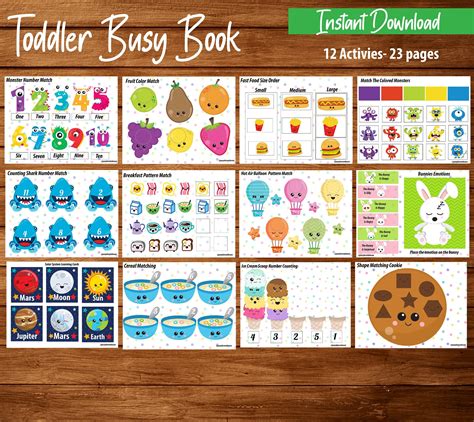 Busy Book Printables Free